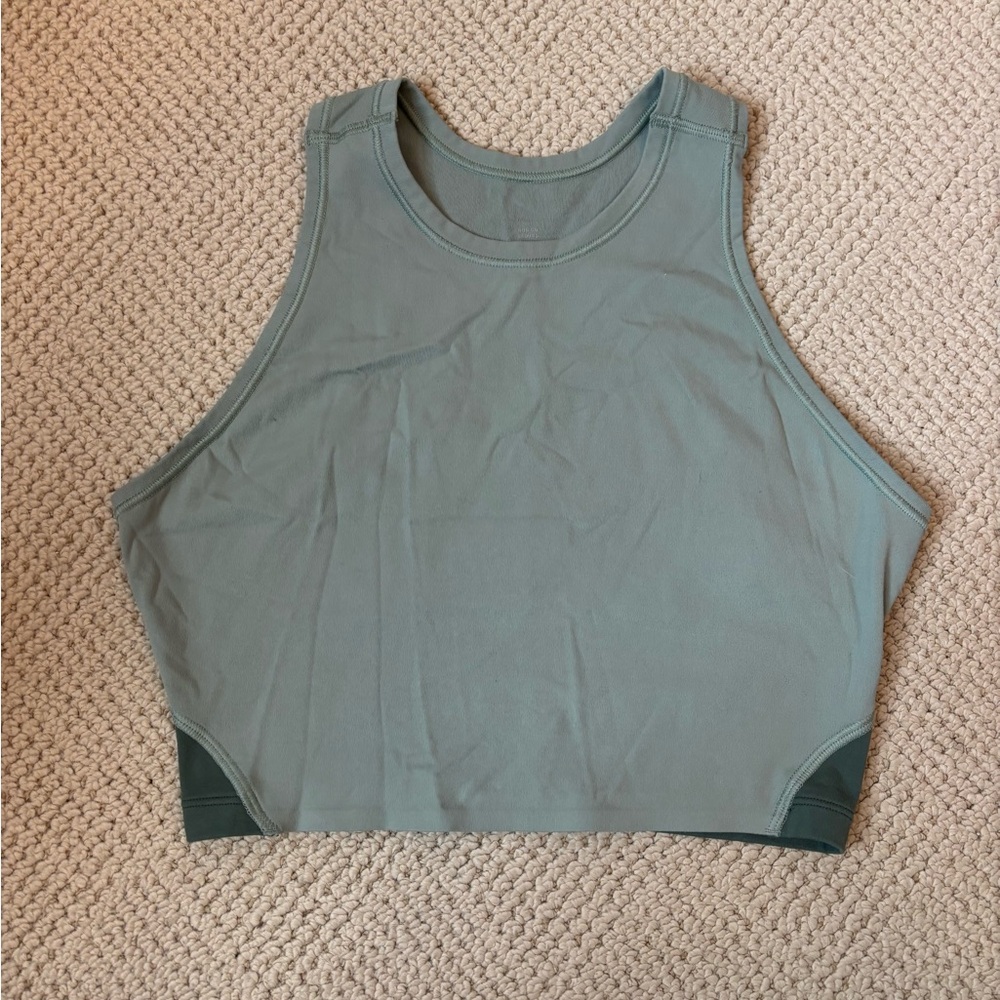 On Running Sleeveless Green Athletic Top